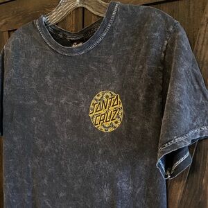 Santa Cruz Y2K Black and Yellow Short Sleeve Tee